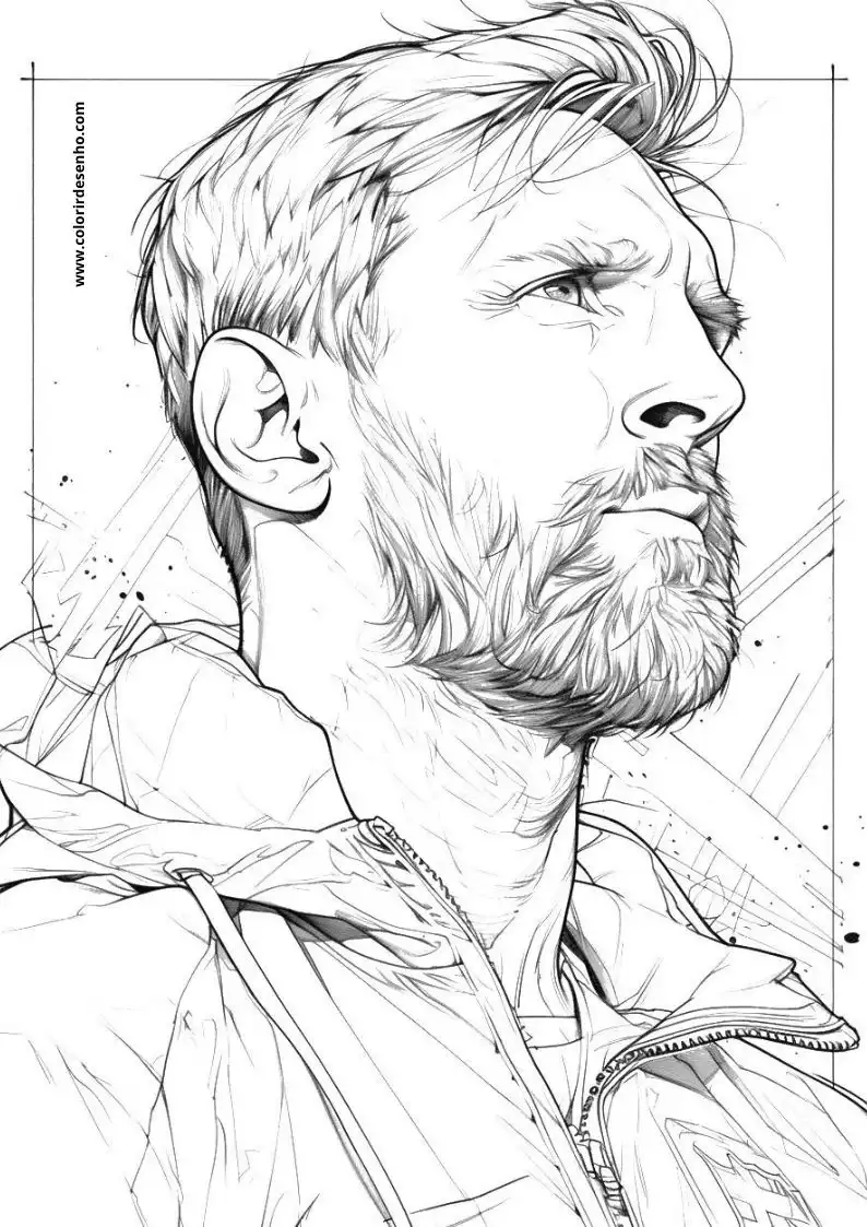 Download Free Printable Lionel Messi Coloring Pages For Kids And Adults 8