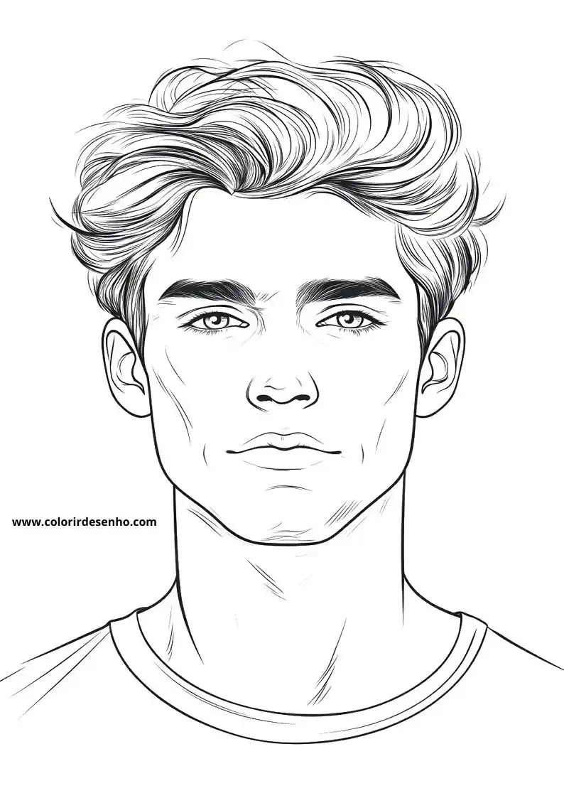Download Free Printable Man’s Face Coloring Pages For Kids And Adults 5