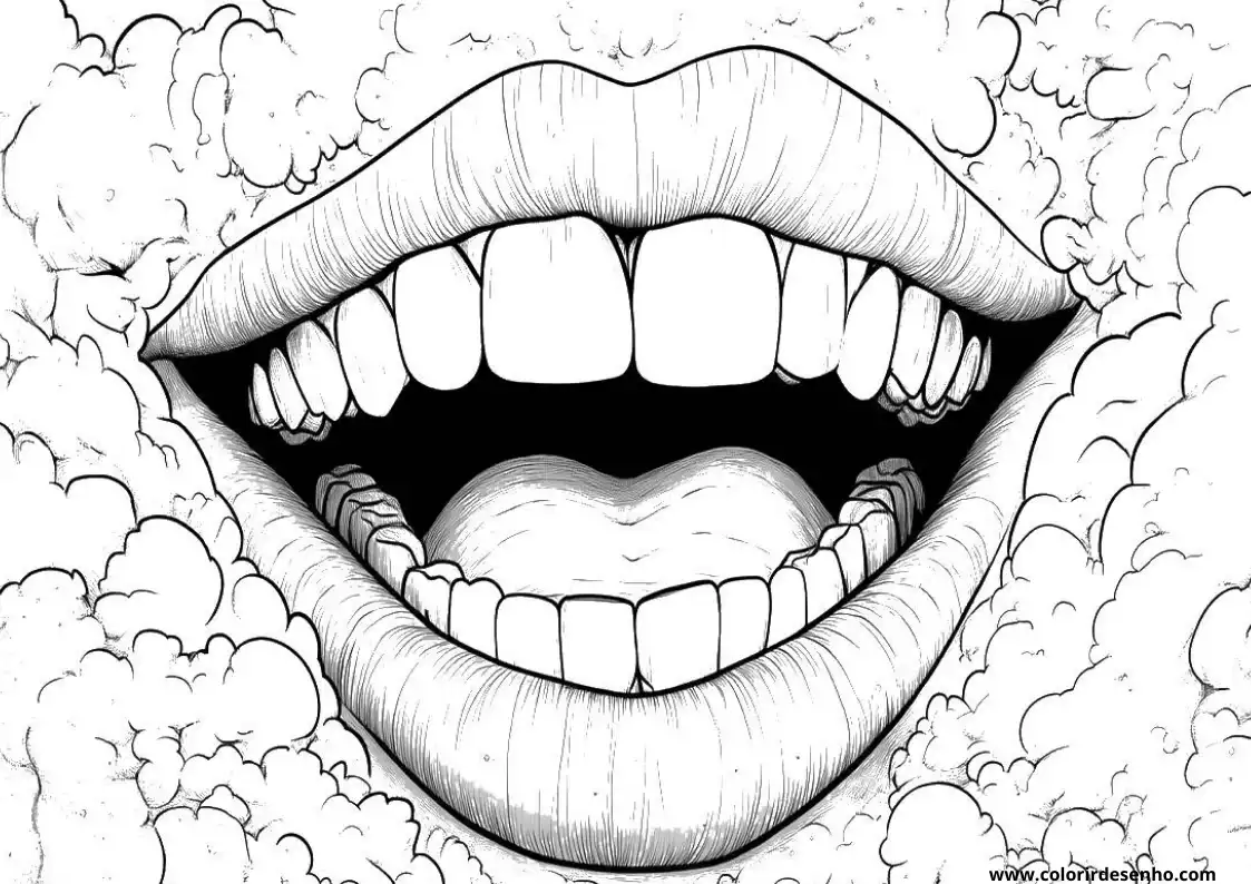 Download Free Printable Mouth Coloring Pages For Kids And Adults 3