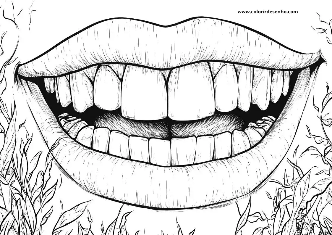 Download Free Printable Mouth Coloring Pages For Kids And Adults 4