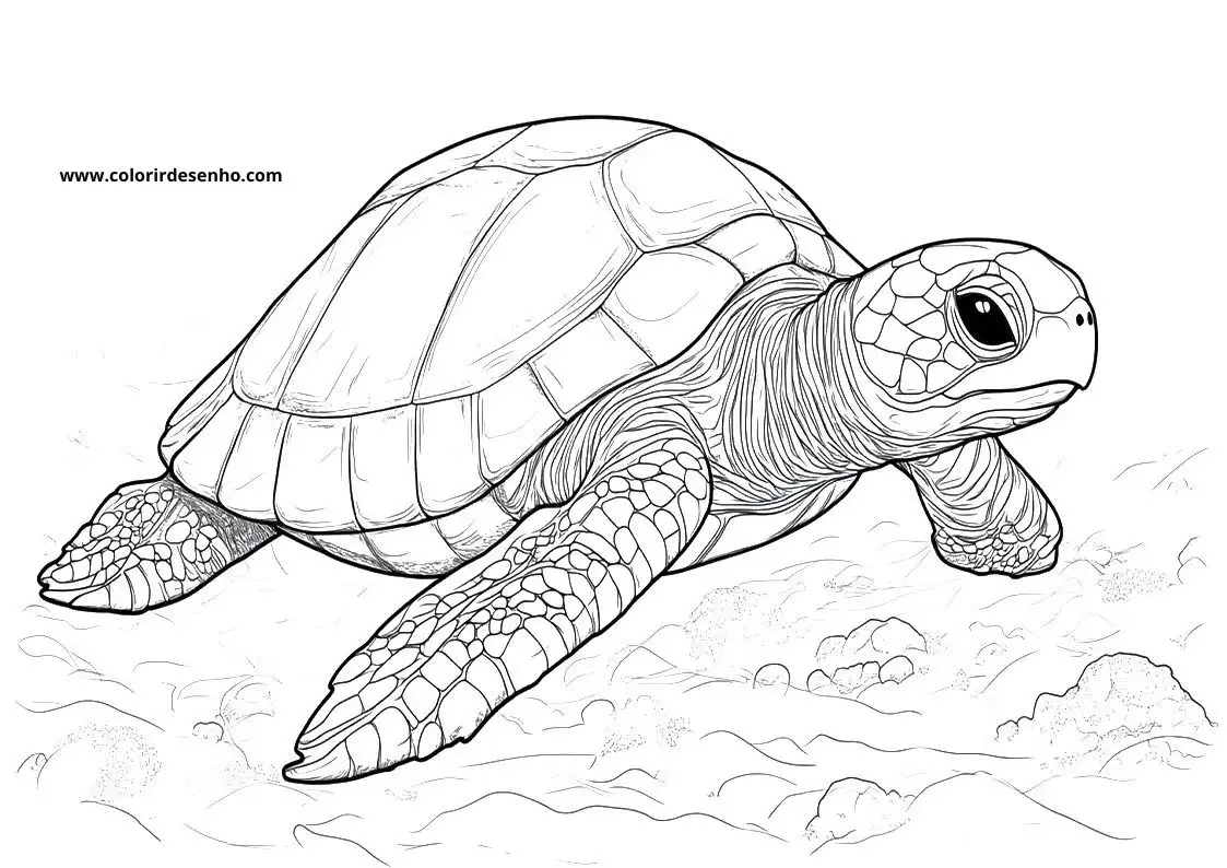Download Free Printable Turtle Coloring Pages For Kids And Adults 3