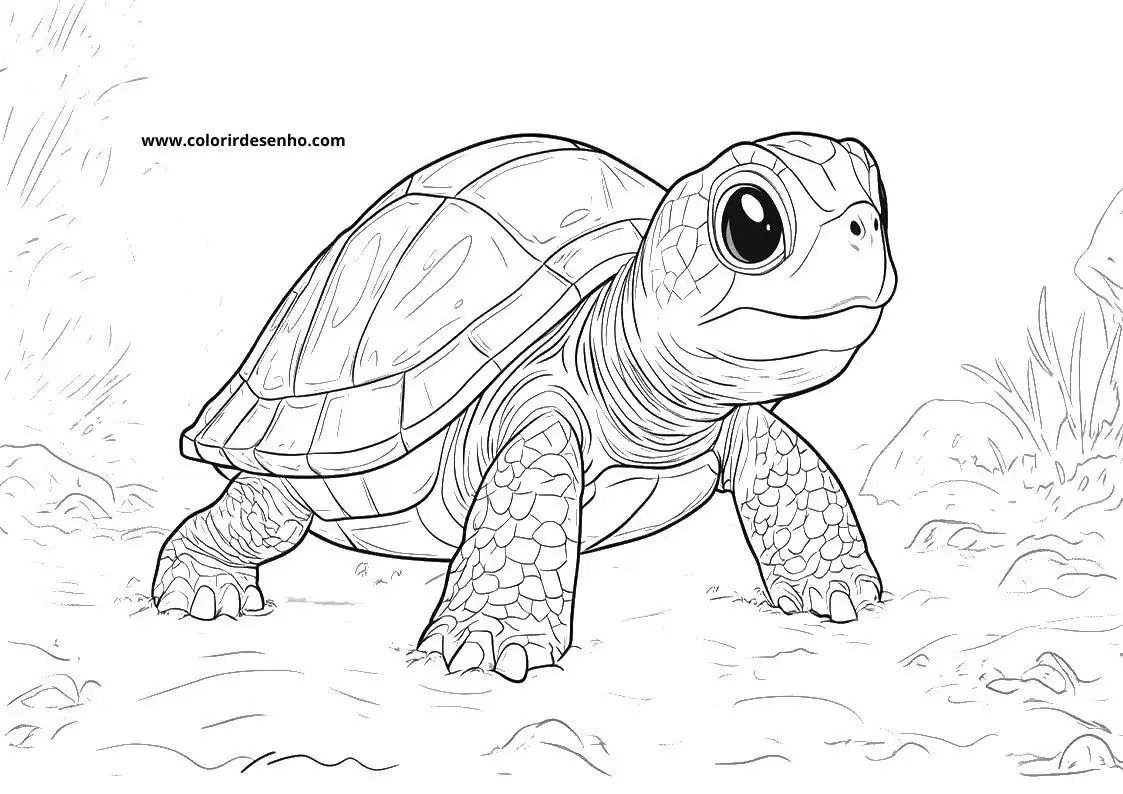 Download Free Printable Turtle Coloring Pages For Kids And Adults 5