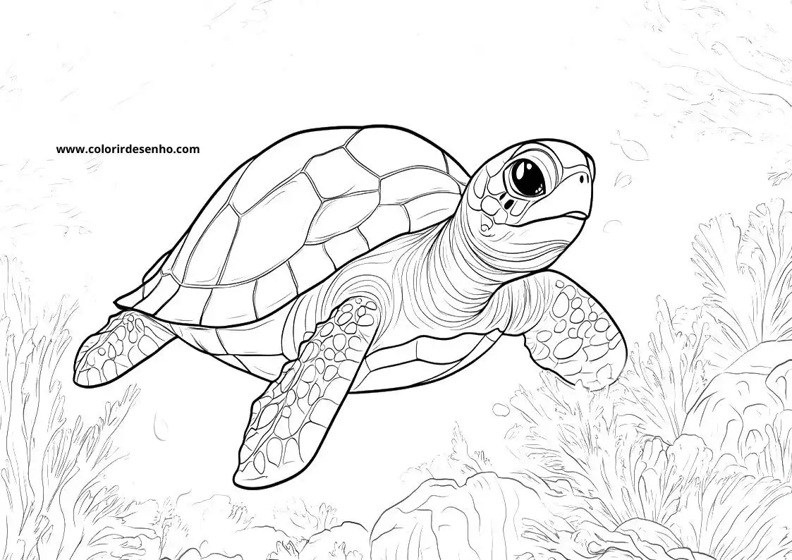 Download Free Printable Turtle Coloring Pages For Kids And Adults 6