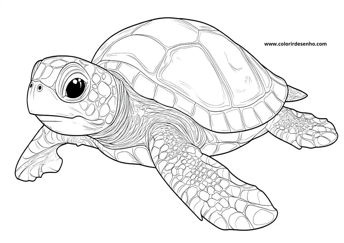 Download Free Printable Turtle Coloring Pages For Kids And Adults 7