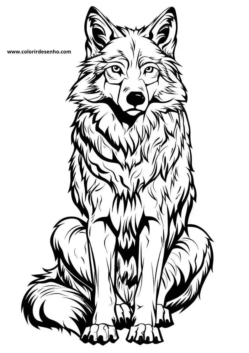Download Free Printable Wolf Coloring Pages For Kids And Adults 2
