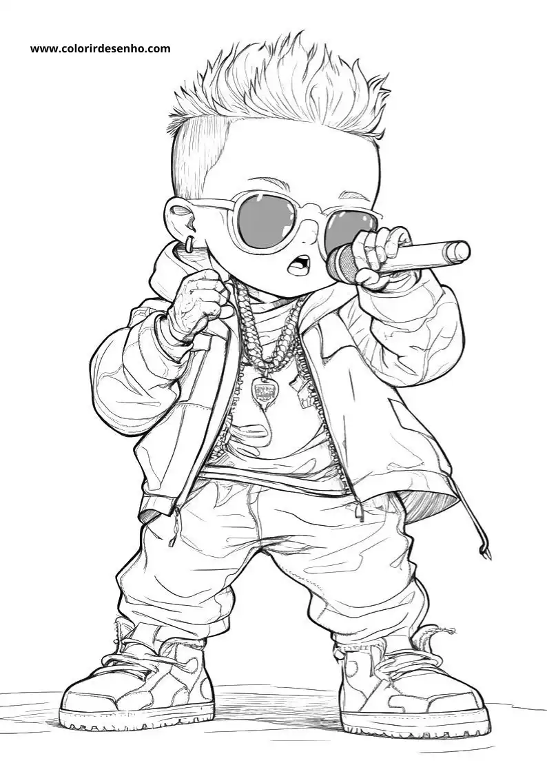 Download Hip Hop Coloring Pages 4