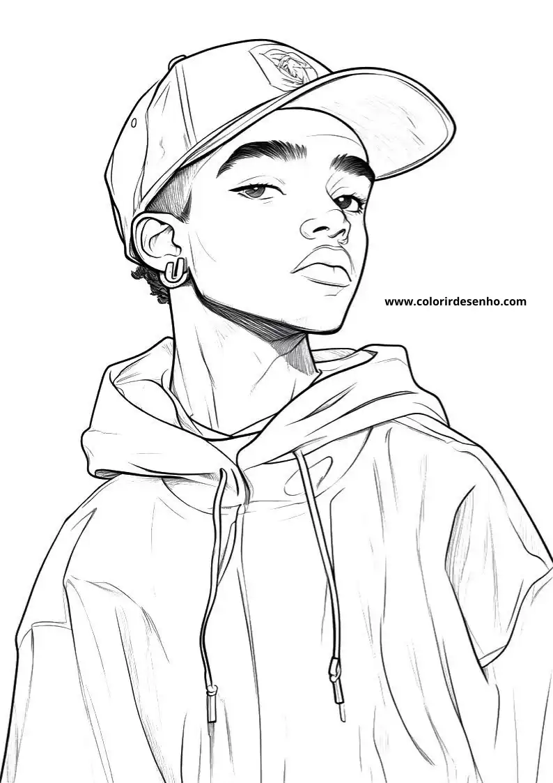 Download Hip Hop Coloring Pages 7