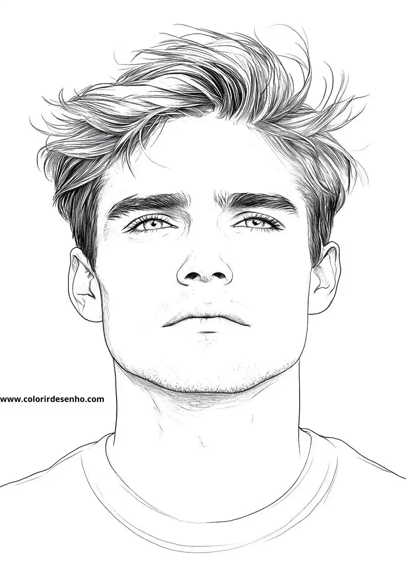 Download Man’s Face Coloring Pages 3