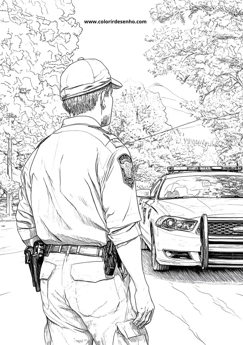 Download Police Coloring Pages 1