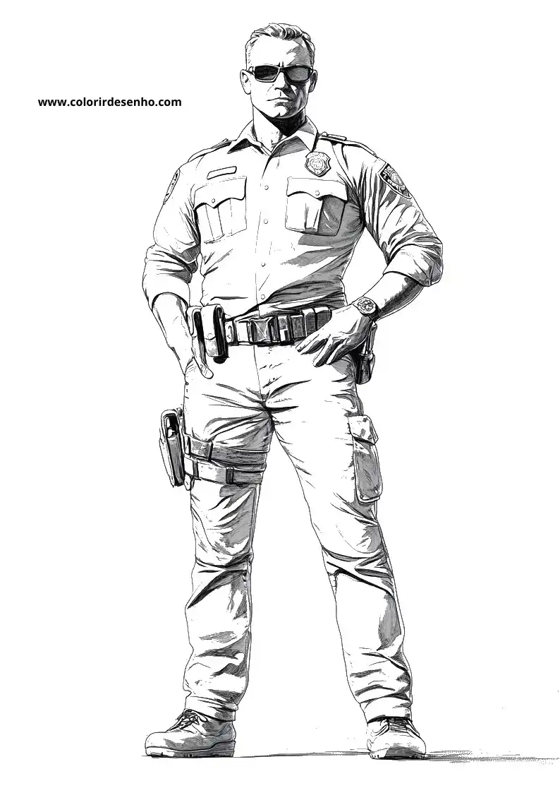 Download Police Coloring Pages 3