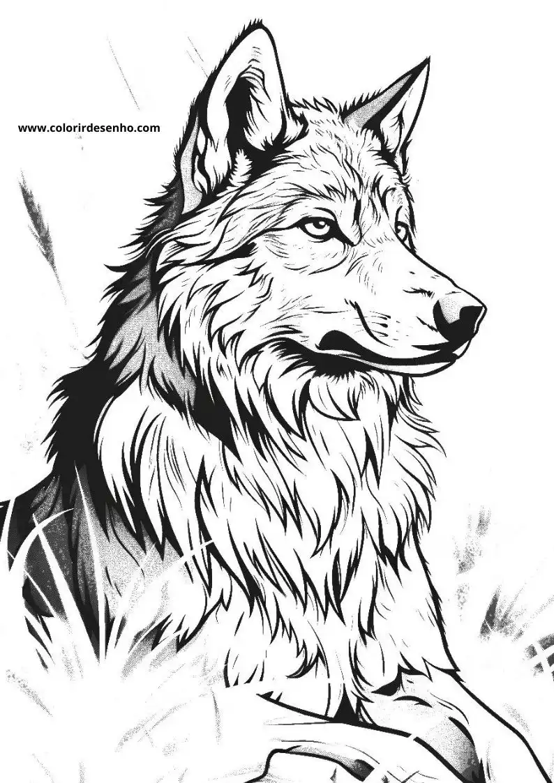 Download Wolf Coloring Pages 6