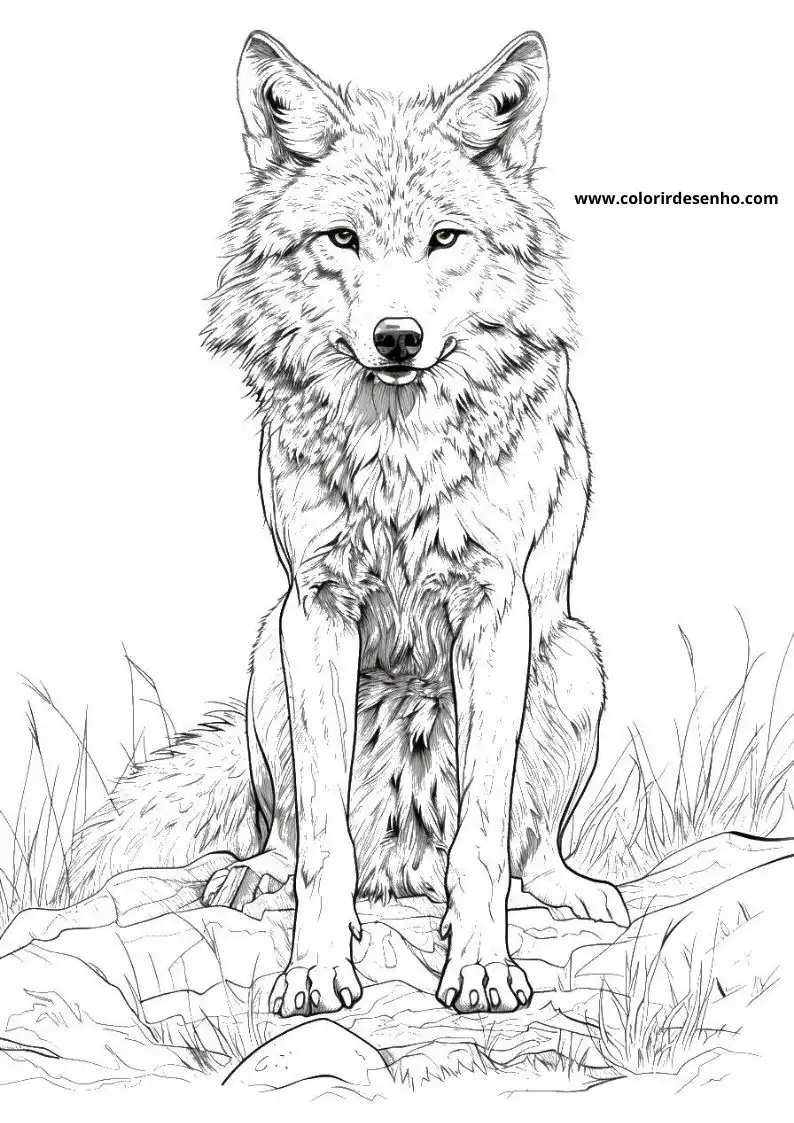 Download Wolf Coloring Pages 9