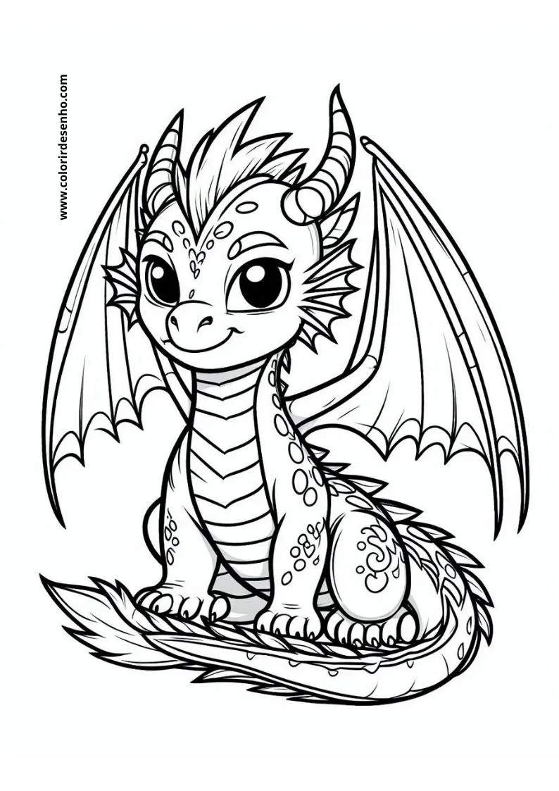 Dragon Coloring Pages 12