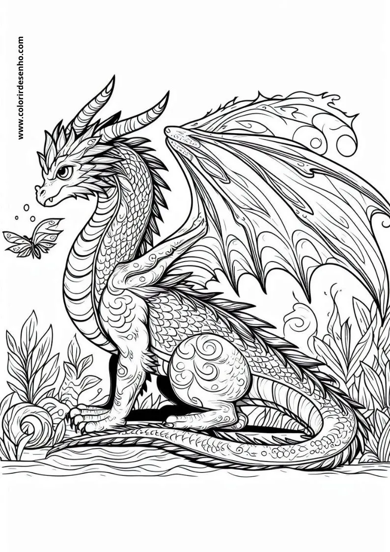 Dragon Coloring Pages 14