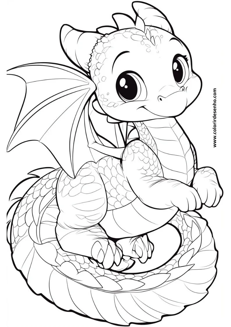 Dragon Coloring Sheet 1