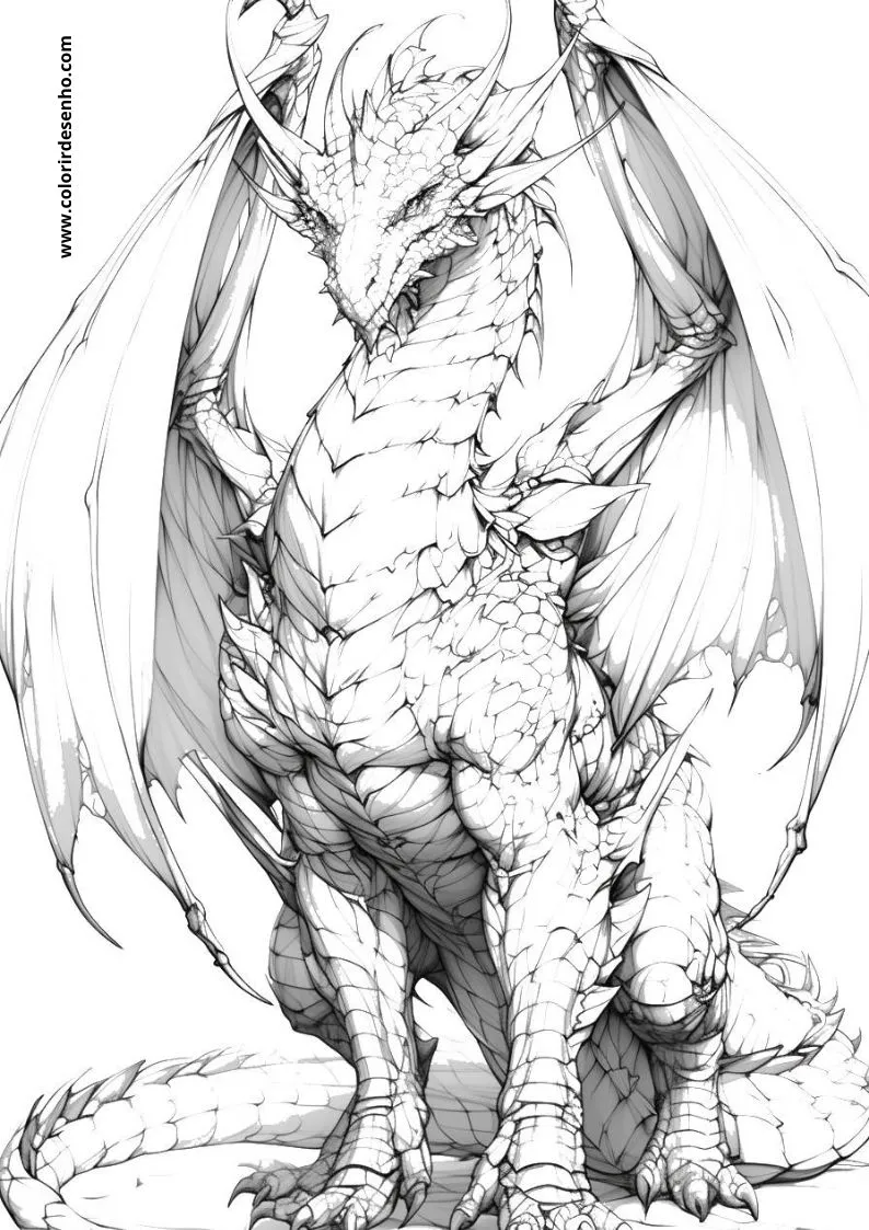 Dragon Coloring Sheet 3
