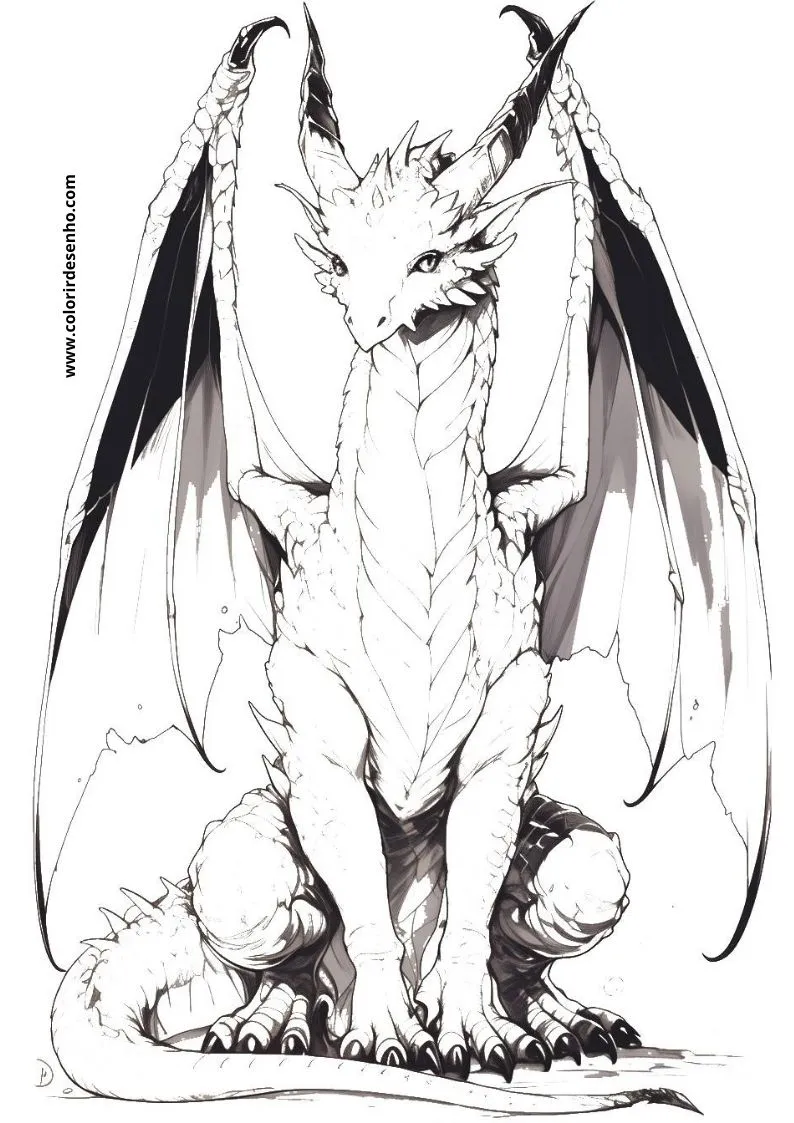 Dragon Picture Coloring Pages 10