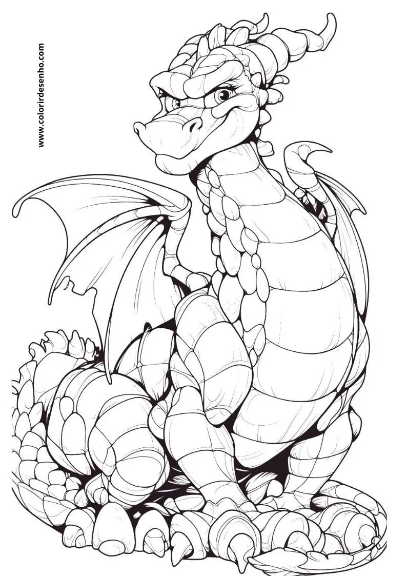 Dragon Picture Coloring Pages 6