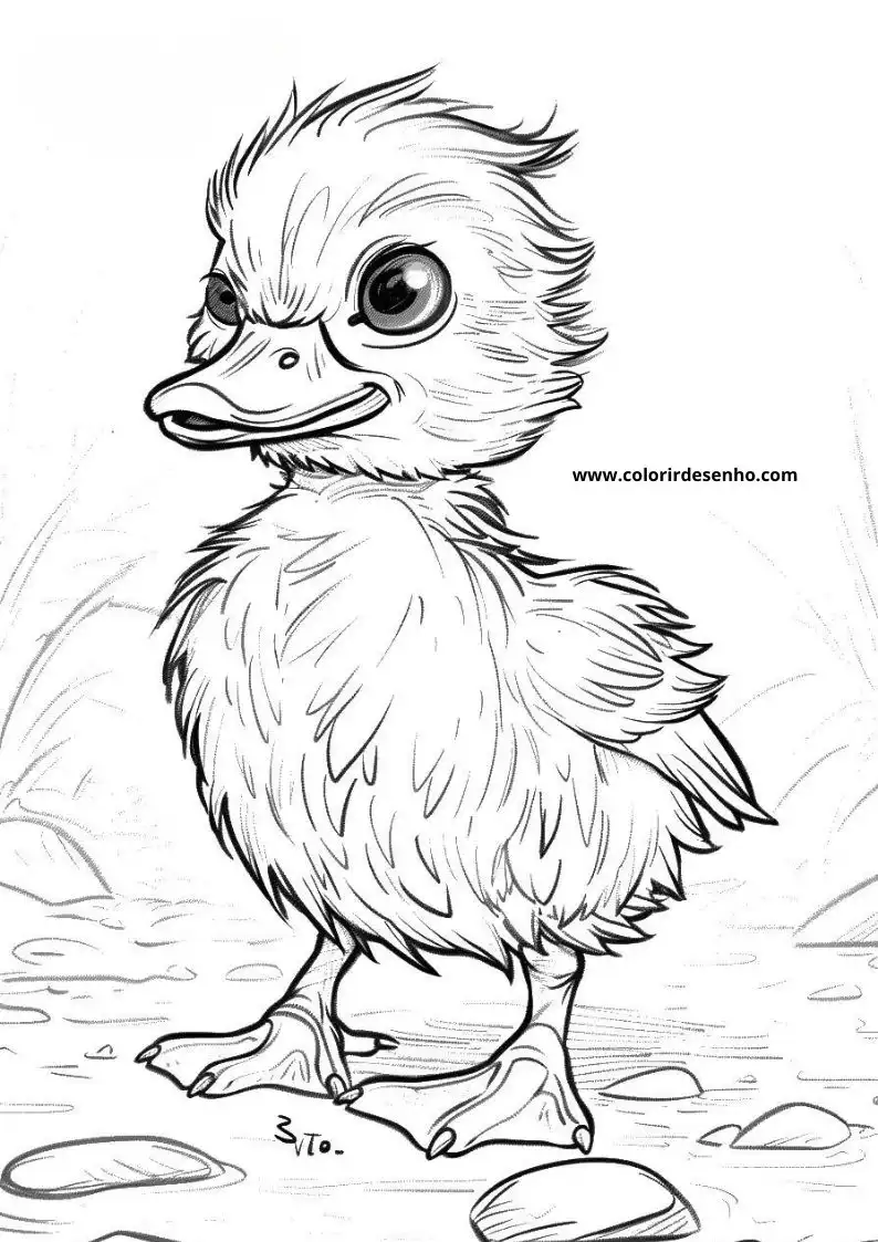 Duck Coloring Pages 2