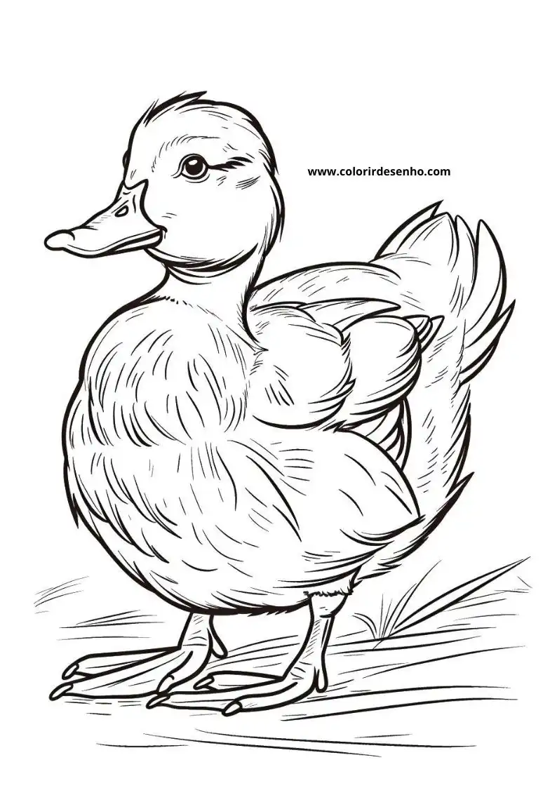Duck Coloring Sheet 3