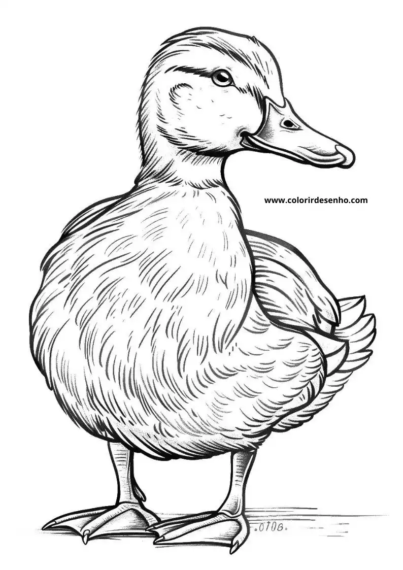 Duck Free Printable Coloring Pages 1