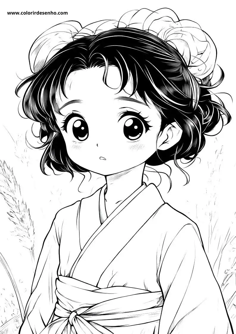 Educational Anime Coloring Pages 11