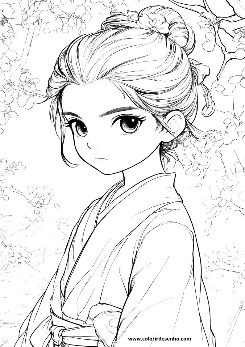 Educational Anime Coloring Pages 3