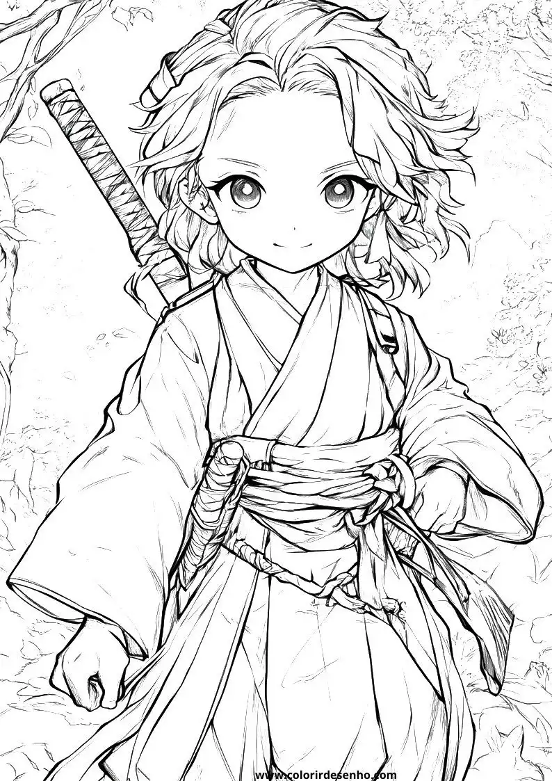 Educational Anime Coloring Pages 5