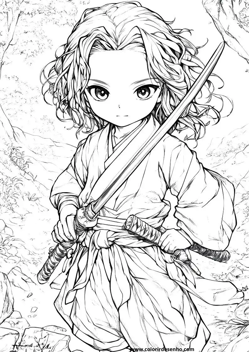 Educational Anime Coloring Pages 6