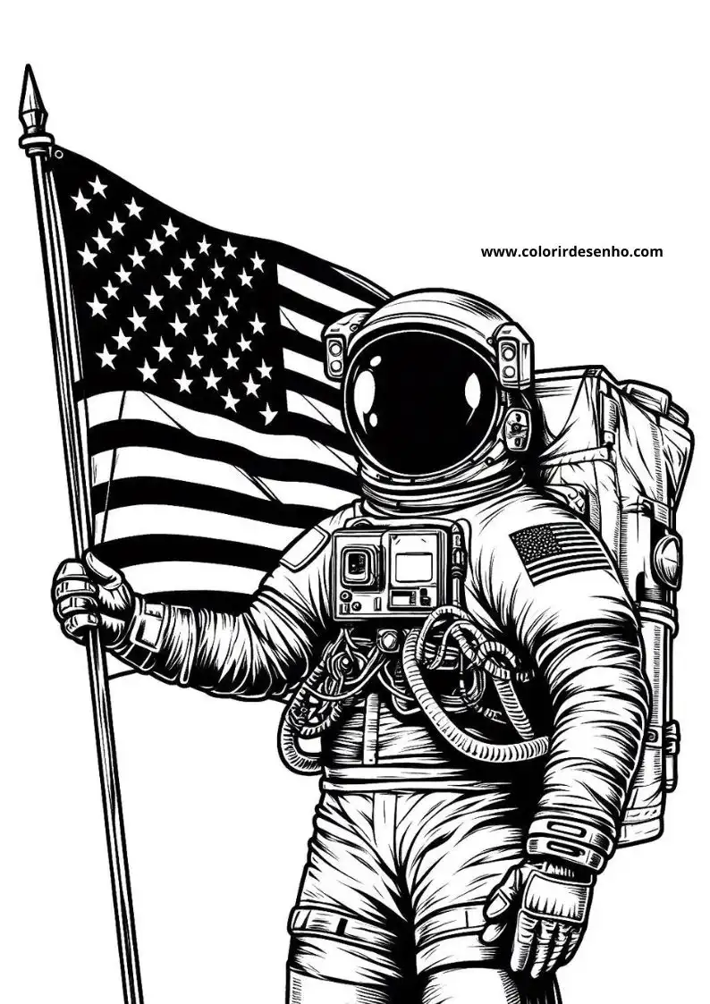 Educational Astronaut Coloring Pages 1