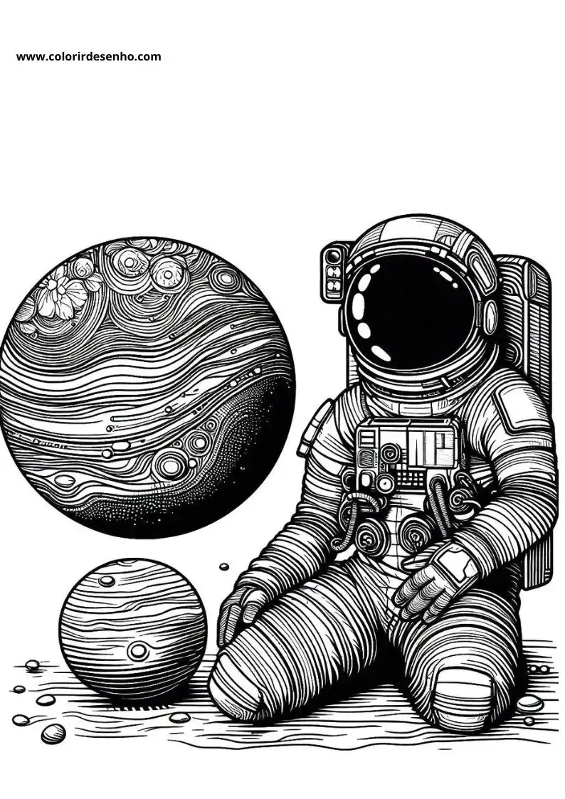 Educational Astronaut Coloring Pages 5