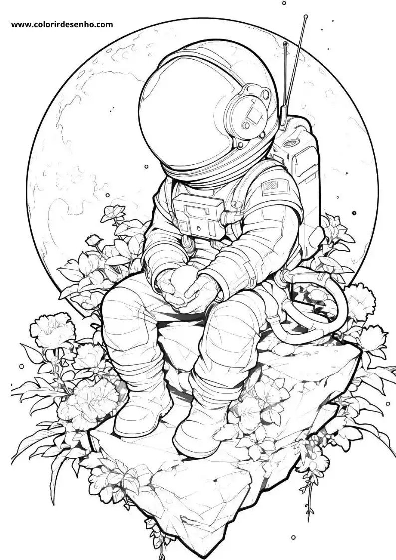 Educational Astronaut Coloring Pages 6