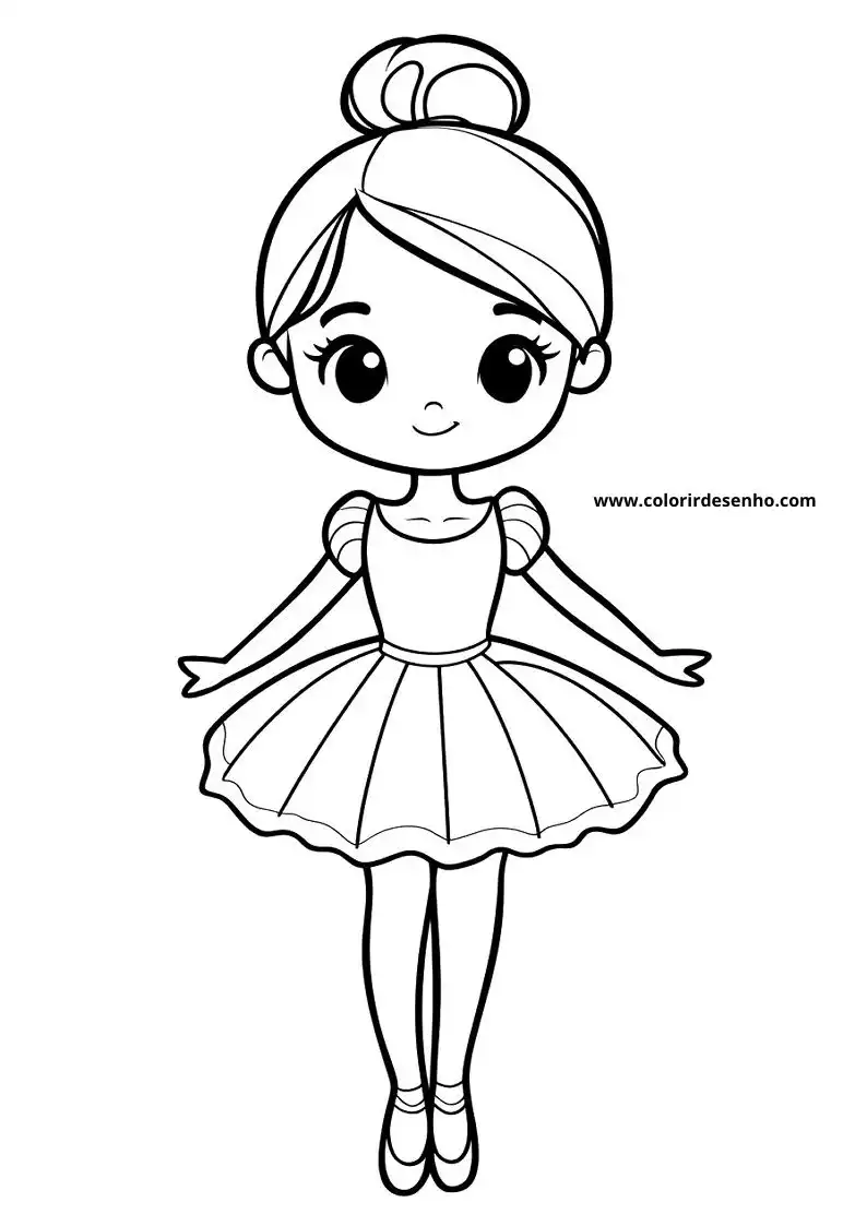 Educational Ballerina Coloring Pages 1