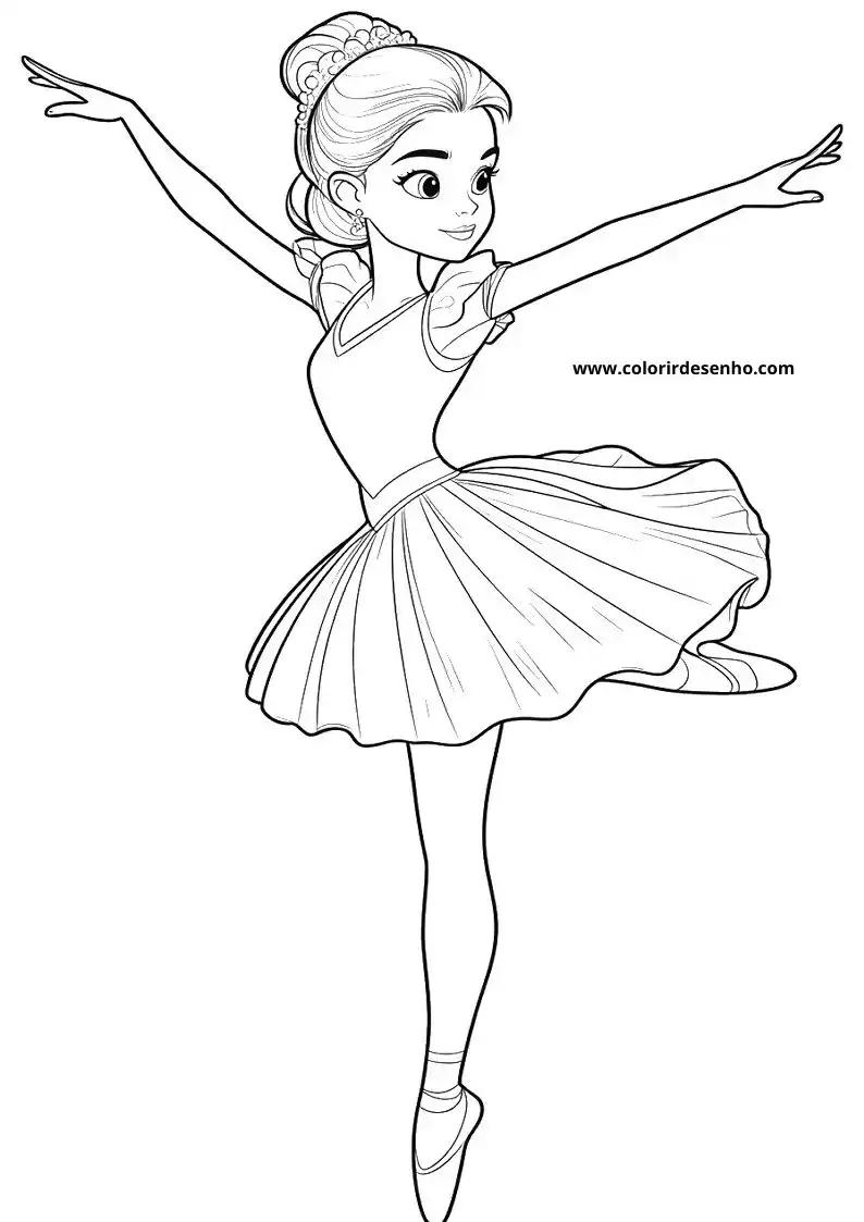 Educational Ballerina Coloring Pages 2