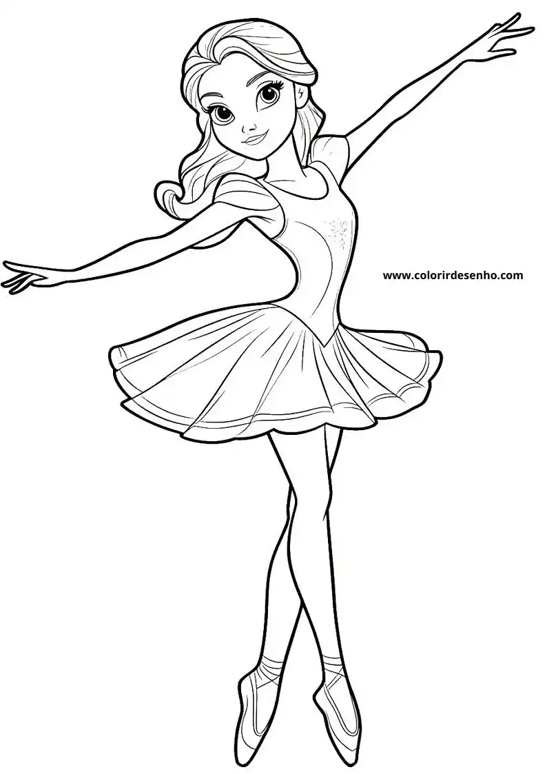 Educational Ballerina Coloring Pages 3