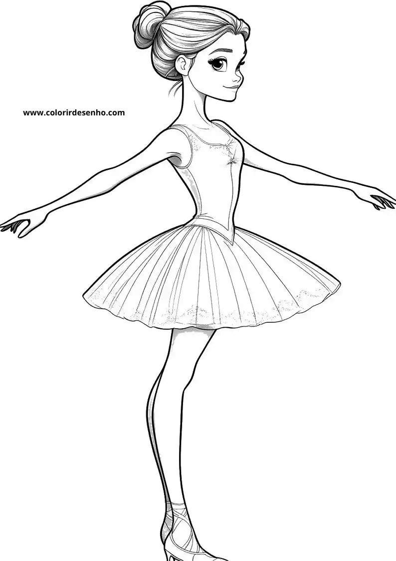 Educational Ballerina Coloring Pages 5