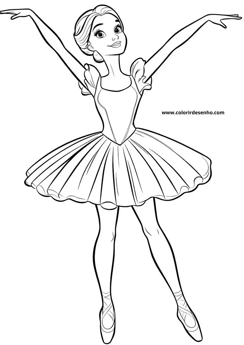 Educational Ballerina Coloring Pages 6