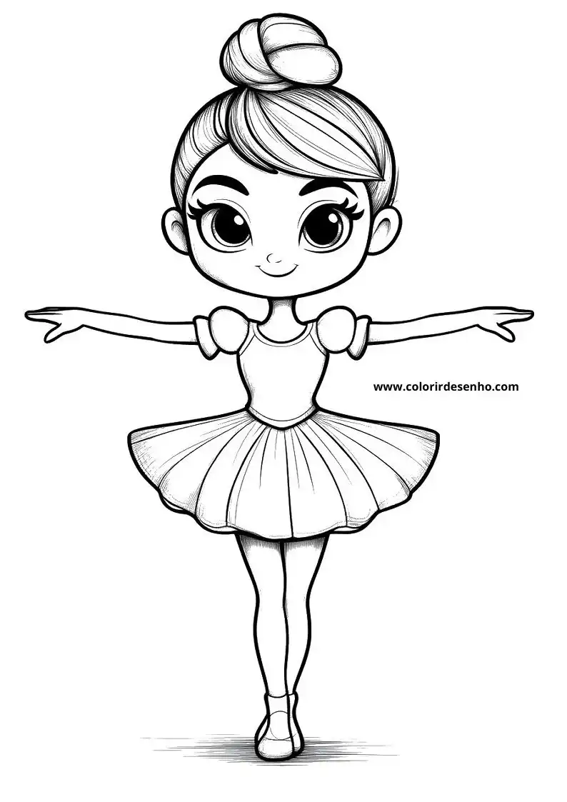 Educational Ballerina Coloring Pages 8