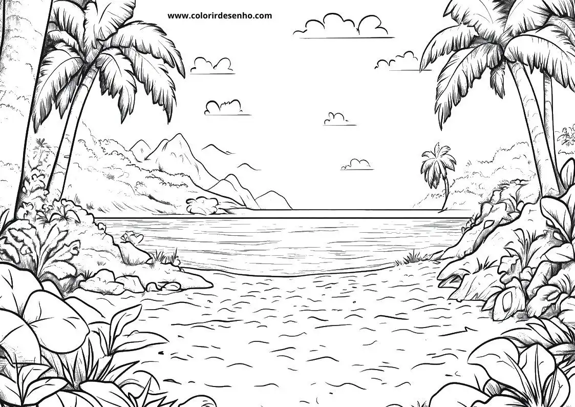 Educational Beach Coloring Pages 2
