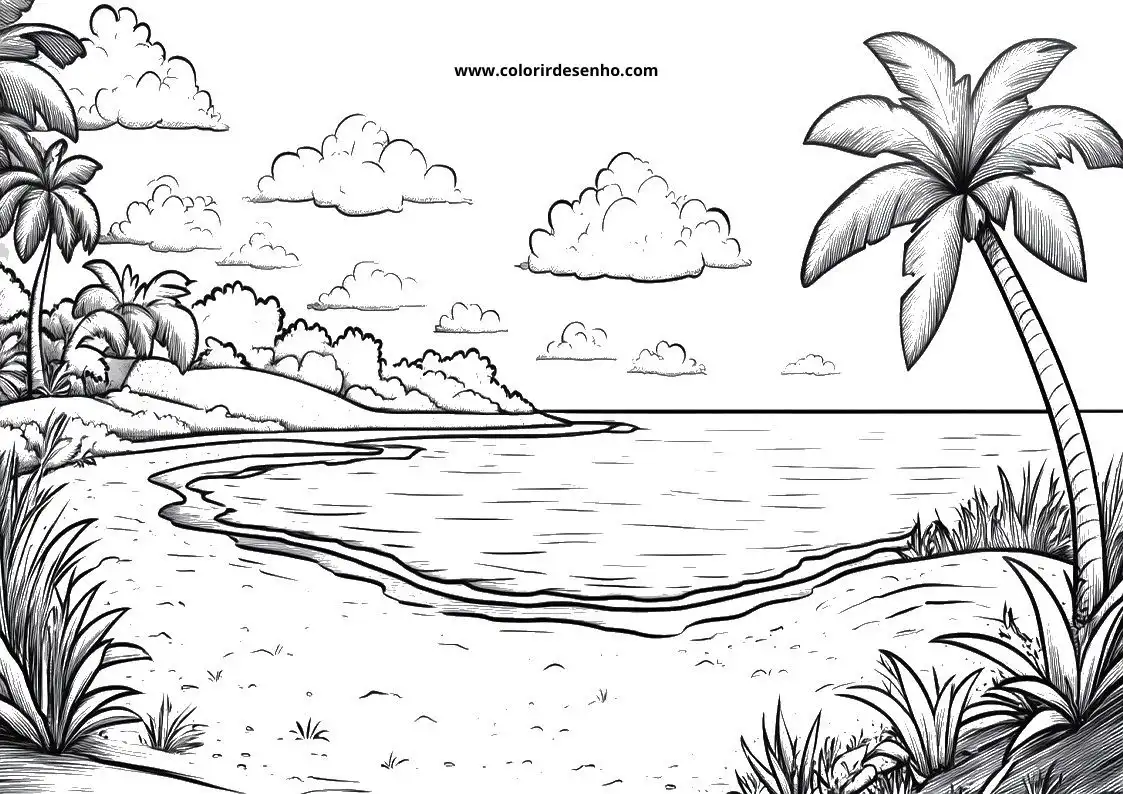 Educational Beach Coloring Pages 4