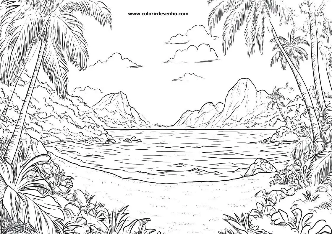 Educational Beach Coloring Pages 5