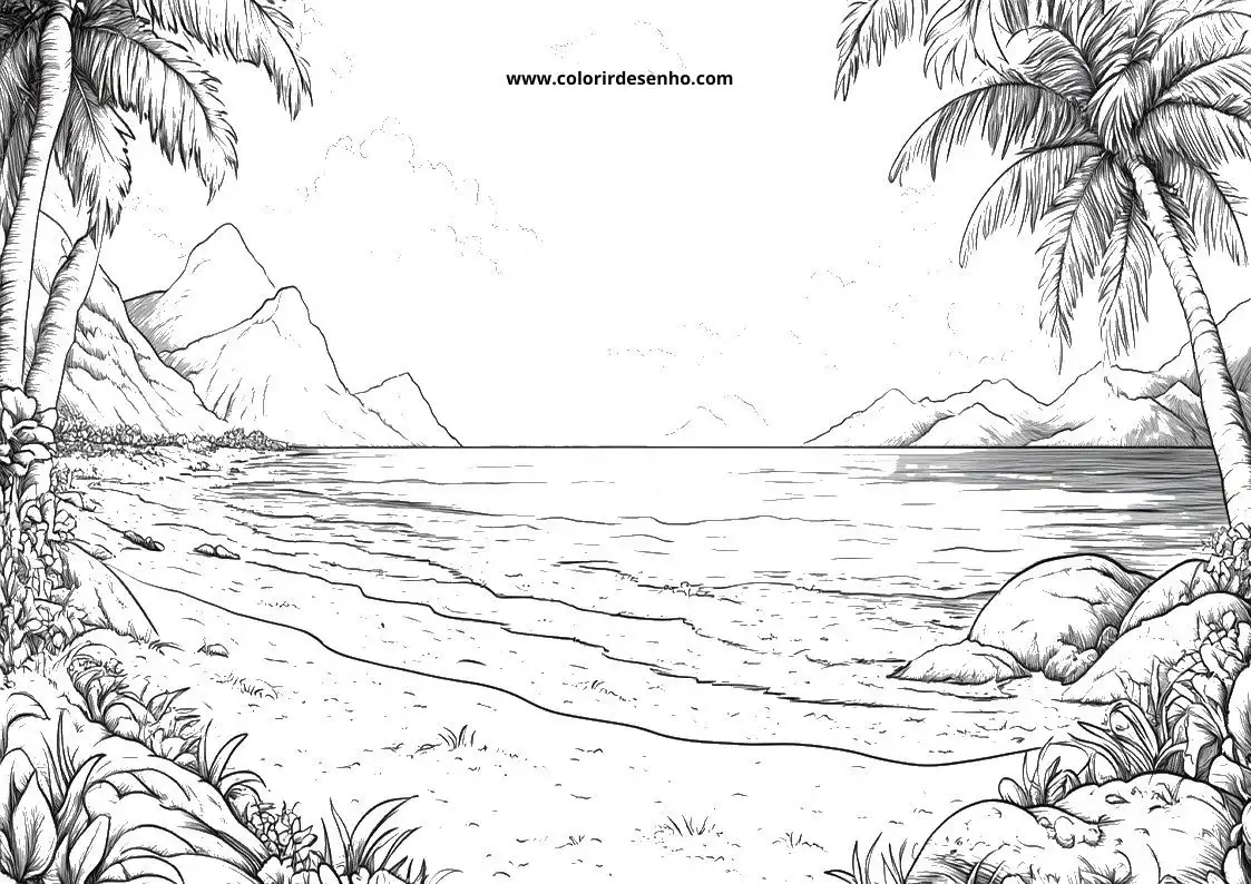 Educational Beach Coloring Pages 6
