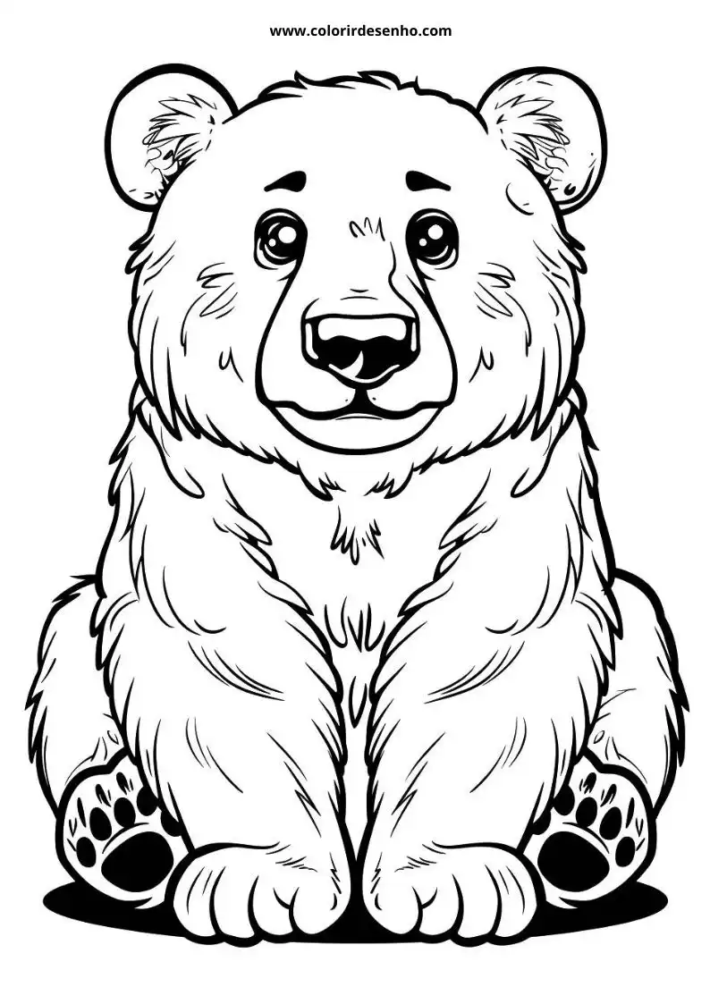Educational Bear Coloring Pages 4