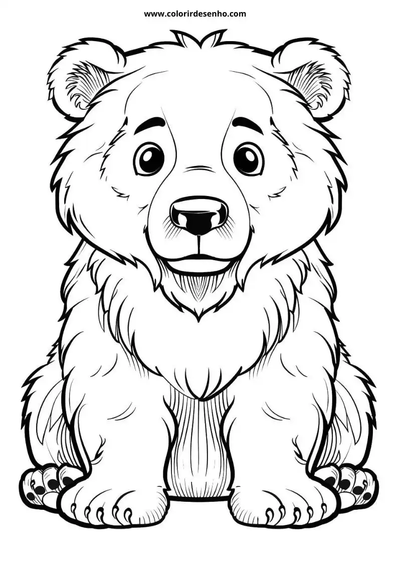 Educational Bear Coloring Pages 5