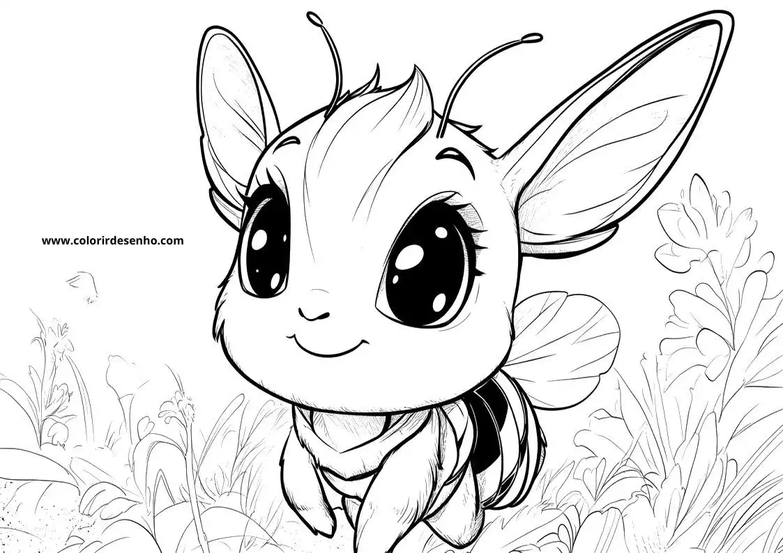 Educational Bee Coloring Pages 3