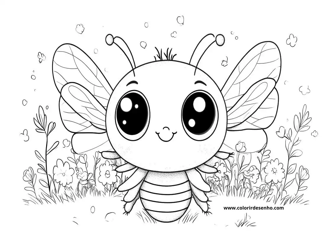 Educational Bee Coloring Pages 6