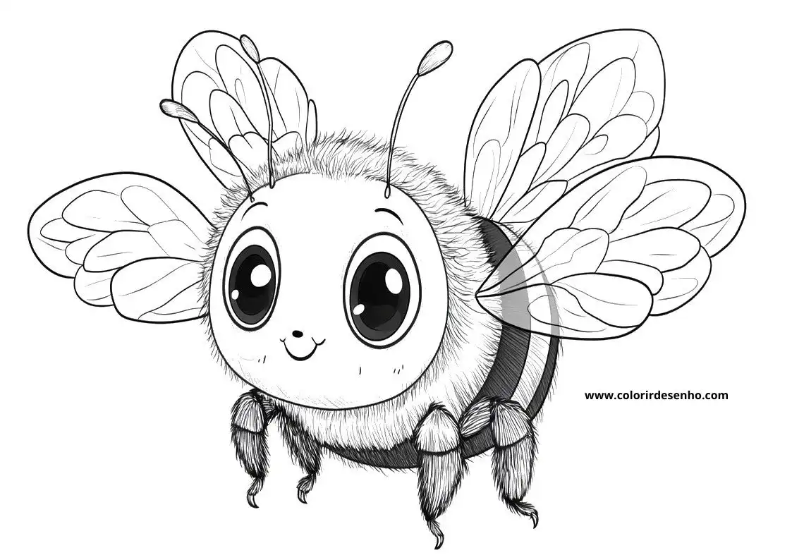 Educational Bee Coloring Pages 8