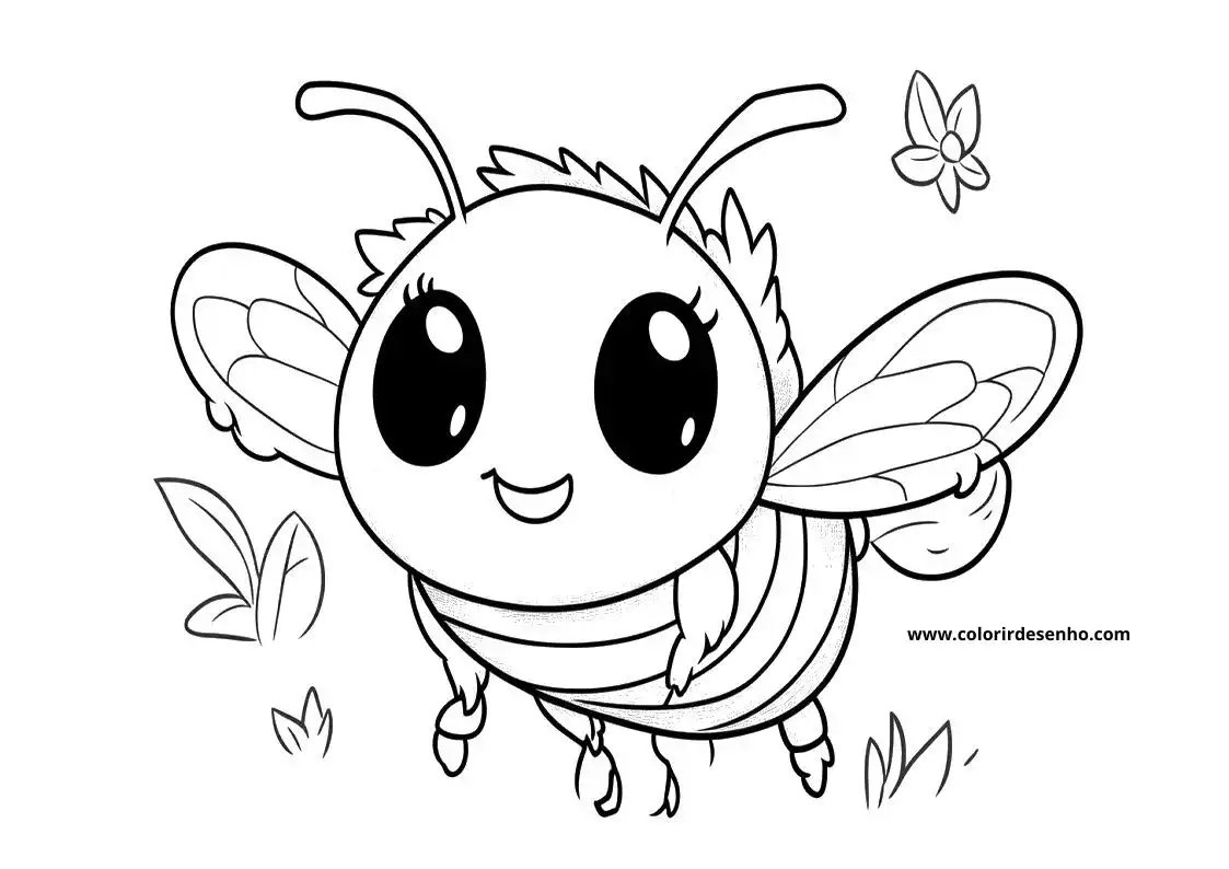Educational Bee Coloring Pages 9