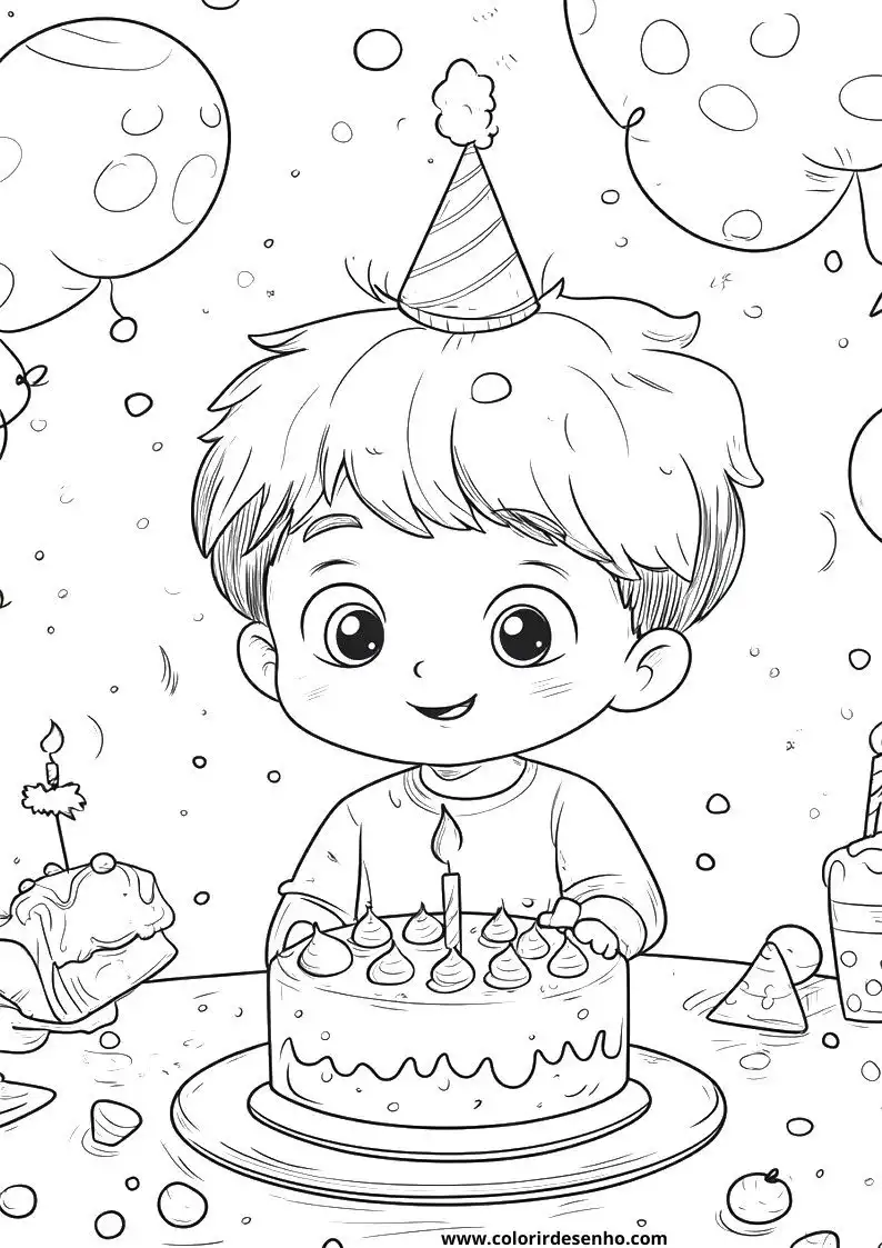 Educational Birthday Coloring Pages 6