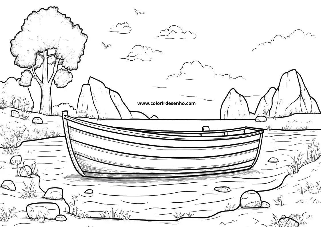 Educational Boat Coloring Pages 4